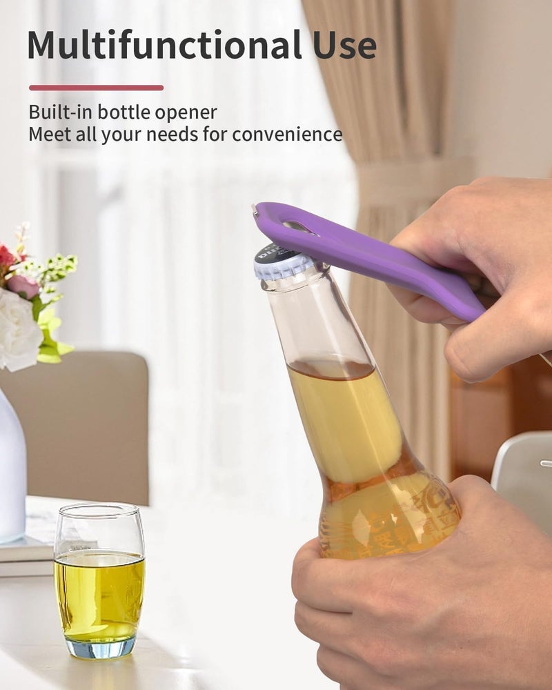 CYDW Mason Jar Opener Tool with No Lid Dents or Damage, Can Opener Manual Multi-Purpose, Easy Twist Manual Handheld Top Remover Utensil, Canning Supplies Tools and Bottle Opener, Made For Lifetime - Image 4
